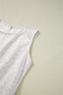 Light Grey Solid Color Crew Neck Drawstring High Waist Sleeveless Jumpsuit